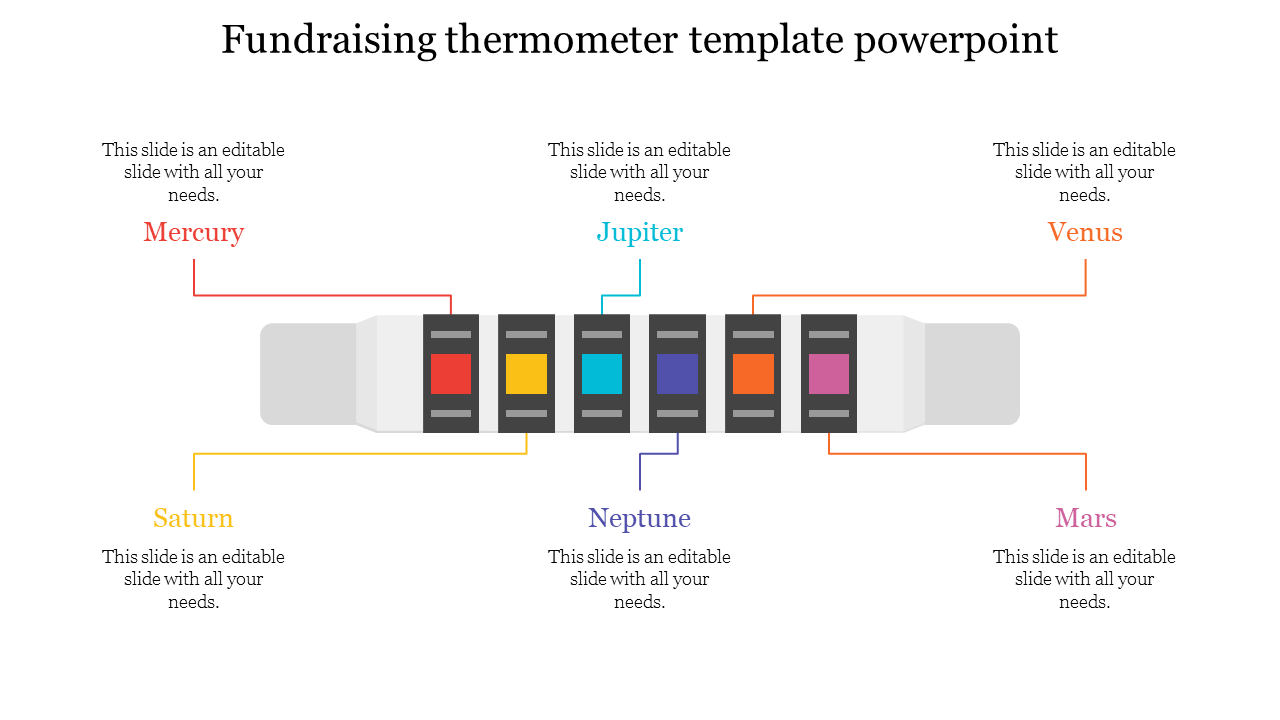 Get Free Fundraising Thermometer Template PowerPoint